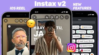 Instax v2🍎 New iOS Instagram on Android New Update  iPhone Story  iOS 174 Emojis Font [upl. by Lalita]