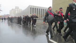 2024 Remembrance Day in Fredericton Marching to the Cenotaph [upl. by Atilal]