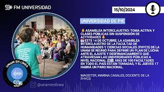 FHyCS UNaM ASAMBLEA INTERCLAUSTRO TOMA ACTIVA Y CLASES PÚBLICAS SIN SUSPENSIÓN DE ACTIVIDADES [upl. by Clovah]