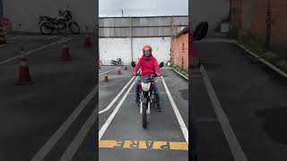 Prova de moto detran São Paulo 2024 prancha de moto exame prático resenha shorts youtuber sp [upl. by Ahsiemak36]