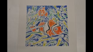 White line woodblock printmaking [upl. by Ikcir]