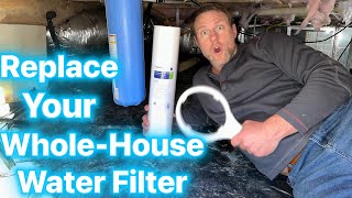 How to Replace Your Whole House WATER FILTER [upl. by Irrehc]