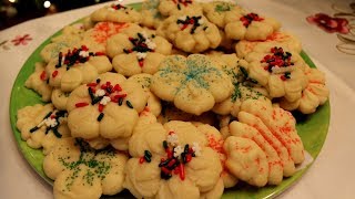 Christmas Spritz Cookies  Holiday Recipes [upl. by Imeka294]