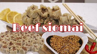 BEEF SIOMAI RECIPE  Filipino beef siomai  panlasangpinoy siomai  beef [upl. by Hyacinth]