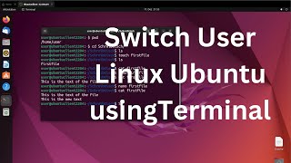 How to switch user on linux ubuntu using Terminal [upl. by Inan]