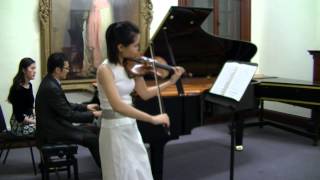 Kanako Yanagida Brahms violin sonata Op 100 Mvt 2 [upl. by Modeerf]