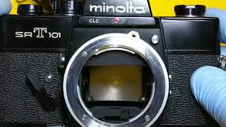 Minolta SRT 101 with 55mm Lens Serial Numbers 1578282 2325274 [upl. by Ahsiuqal692]