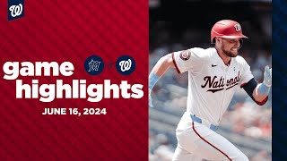 Marlins vs Nationals Game Highlights 61624  MLB Highlights [upl. by Ivad]