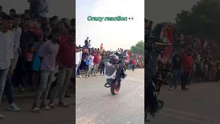 Crazy reaction 👀🥰shorts video rider bikerider stunt mt15 public Reaction rider [upl. by Hsima604]