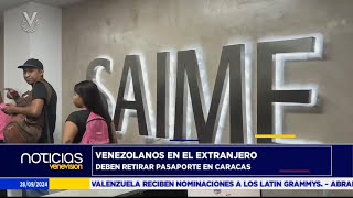 Venezolanos que solicitaron pasaportes en consulados cerrados solo podrán retirarlos en Caracas [upl. by Hamilton]