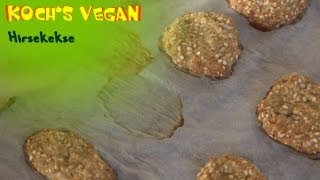 Vegane glutenfreie Hirsekekse  Keksen backen  glutenfrei backen  vegane Rezepte von Kochs vegan [upl. by Nary]