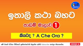 Italy BaShawa Sinhalen ඉතාලි භාෂාව කතා කරමුParlare in Italiano 1 [upl. by Cerelia892]