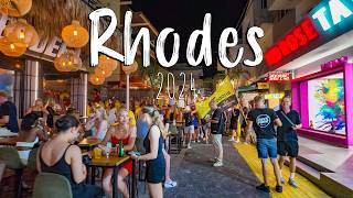 Rhodes Greece beach sunset old town nightlife walking tour 4k vlog Rodos Greece 2024 [upl. by Peacock636]