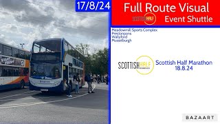 Scottish Half Marathon Shuttle Meadowmill to Musselburgh • E400 19622 MX59KHP • FRV 18824 [upl. by Pierrepont]