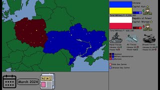 Poland vs Ukraine with Army Sizes [upl. by Eirellam825]