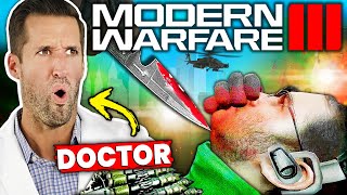 ER Doctor REACTS to Call of Duty Modern Warfare 3 COD MW3 Finishing Moves [upl. by Eirot]