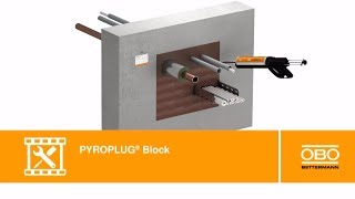 Montage AbschottungsSystem PYROPLUG® Block – OBO Bettermann [upl. by Oramug]