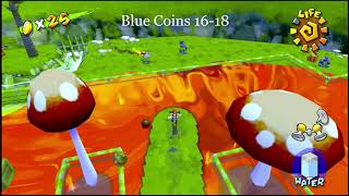 Super Mario Sunshine  Pianta Village All 30 Blue Coins [upl. by Venita834]