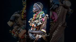 Nyangatom woman with striking adornments nyangatom africanlifestyle africanfashionista [upl. by Eicats]