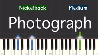 Nickelback  Photograph Piano Tutorial  Medium [upl. by Kobylak]