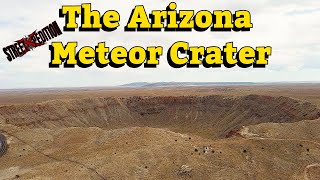 Flying Over Impact Drone View of Arizonas Meteor Crater [upl. by Crotty]