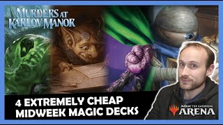 4 NEW Karlov Manor Budget Decks  MTG Arena Standard Beginner Deck Guide For Midweek Magic [upl. by Berner]