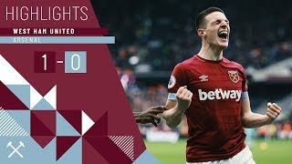 HIGHLIGHTS  WEST HAM UNITED 1 ARSENAL 0  DECLAN RICE SCORES HIS FIRST GOAL TO CLINCH THE WIN [upl. by Semyaj]