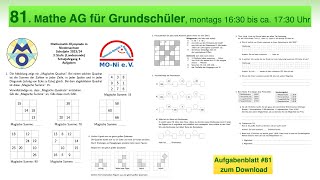 81  Mathe AG Grundschüler  Mathe Olympiade 2023  2024  3 Stufe  Klasse 4 [upl. by Ylro]