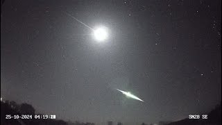 Meteorite fall near Mława in Poland  25102024 41902 CEST [upl. by Omero]