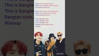 BTS  Intro Skool luv Affair eng lyrics bts jin suga jhope RM jimin v jk kpop [upl. by Alane702]