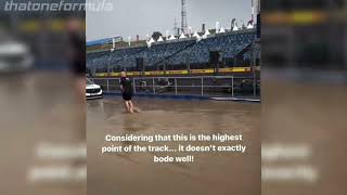 Hungarian Grand Prix pitlane heavely flooded [upl. by Esdnil]