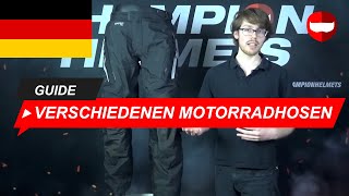 Verschiedenen Motorradhosen Typen  ChampionHelmetscom [upl. by Gottwald]