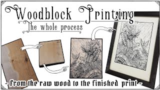 How to do a woodblock print Get ready to spend hours on it thats worth it [upl. by Neff]