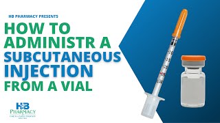 How to administer a subcutaneous injection from a vial [upl. by Nnoryt]