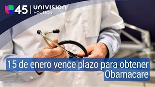 ¿Ya tienes seguro de salud Este 15 de enero vence el plazo para obtener una póliza de Obamacare [upl. by Ynna]