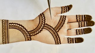 करवाचौथदिवाली स्पेशल आसान भरवा मेहँदी डिज़ाइन Easy Full Hand Indian Mehndi DesignMehandi ka Design [upl. by Ahsei]