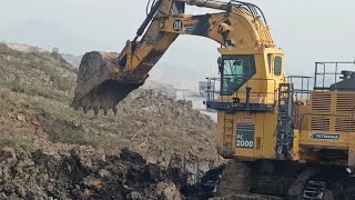 PC2000 KOMATSU Loading MUD material mining tambang excavator dumptruck [upl. by Fee960]