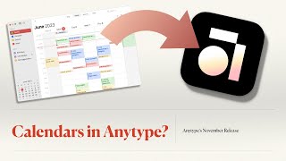 Calendars in Anytype [upl. by Eceinehs]