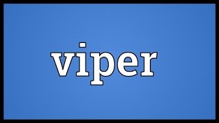 Viper Meaning [upl. by Eitsirc349]