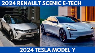 New 2024 Renault Scenic eTech Vs Tesla Model Y 2024 are both midsize electric SUVs Comparison [upl. by Hindorff585]