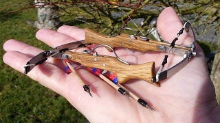 How to make a Mini Crossbow Scale 110 smallest shooting [upl. by Godiva]