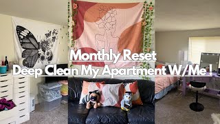 MONTHLY RESET  DEEP CLEAN MY APARTMENT WME  BEDROOM REARRANGED  SPED UP [upl. by Sillyrama]