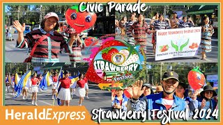 2024 STRAWBERRY FESTIVAL CIVIC PARADE FULL  La Trinidad Benguet  Baguio Herald Express [upl. by Eulalie]