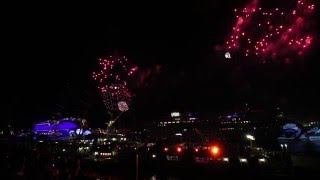 Hafengeburtstag Hamburg 2016  Feuerwerk zur Taufe der AIDAprima [upl. by Ttennaj636]