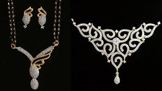 Diamond Mangalsutra Designs With Price [upl. by Restivo]