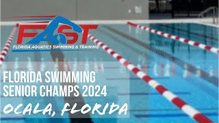 20240721  SENIOR CHAMPS FLORIDA SWIMMING SUN PRELIMS [upl. by Llednol]