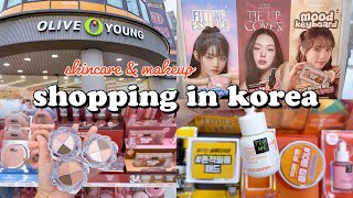 shopping in Korea vlog 🇰🇷 skincare amp makeup haul 🤎 Oliveyoung autumn collection 올영세일 [upl. by Keyes]