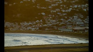 Lyall Bay Wellington Airport Brooklyn wind turbine Lyall Bay Surf Cam Live [upl. by Old821]