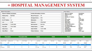 Hospital management system project in python with database  Mini project  Tkinter Hindi [upl. by Elorac]