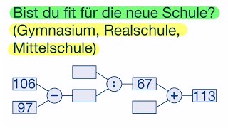 Bist du fit für die neue Schule Gymnasium Realschule Mittelschule Rechenbaum [upl. by Diley96]